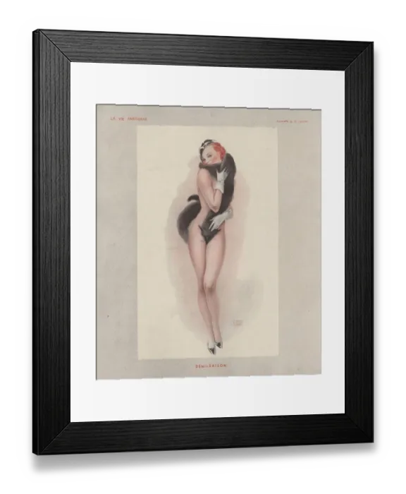 Framed Print : 1930s France La Vie Parisienne Magazine Plate