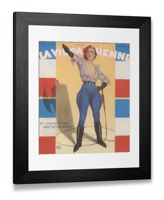 Framed Print : 1930s France La Vie Parisienne Magazine Cover