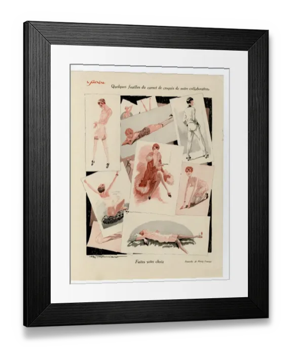 Framed Print : France Le Sourire Magazine Plate Framed Print : France Le Sourire Magazine Plate