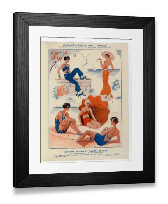 Framed Print : 1930s France Le Sourire Magazine Plate Framed Print : 1930s France Le Sourire Magazine Plate