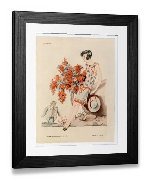 Framed Print : France Le Sourire Magazine Plate