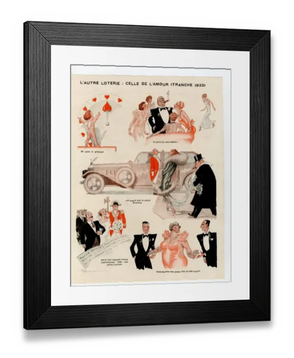 Framed Print : 1930s France Le Sourire Magazine Plate
