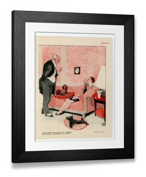 Framed Print : France Le Sourire Magazine Plate