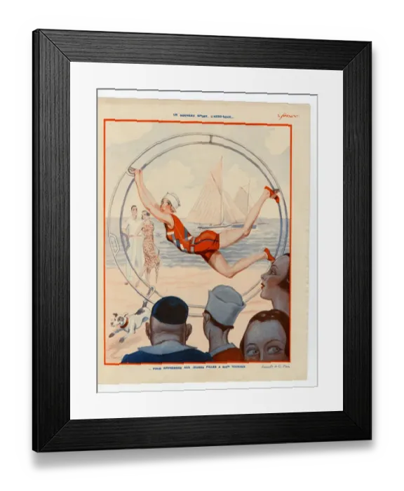 Framed Print : France Le Sourire Magazine Plate