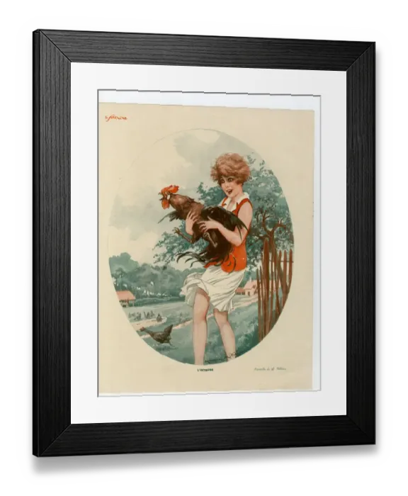 Framed Print : France Le Sourire Magazine Plate