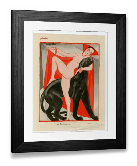 Framed Print : France Le Sourire Magazine Plate