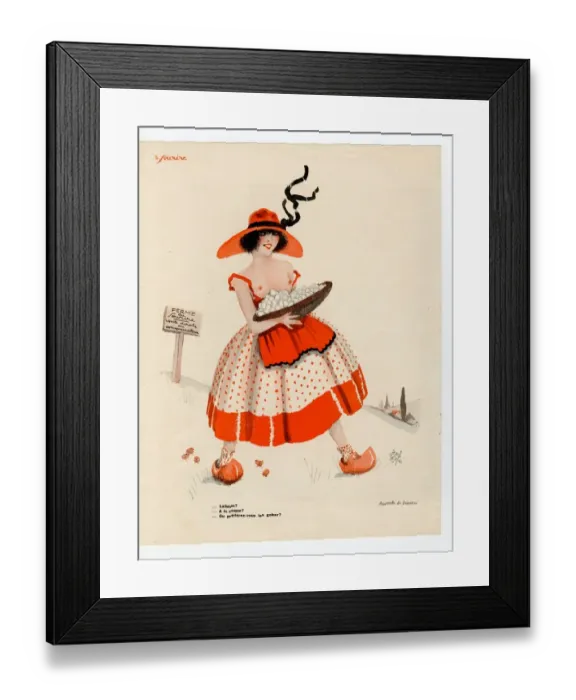 Framed Print : France Le Sourire Magazine Plate