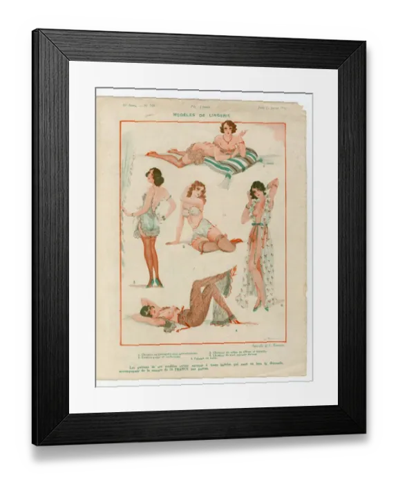 Framed Print : 1930s France Le Sourire Magazine Plate Framed Print : 1930s France Le Sourire Magazine Plate