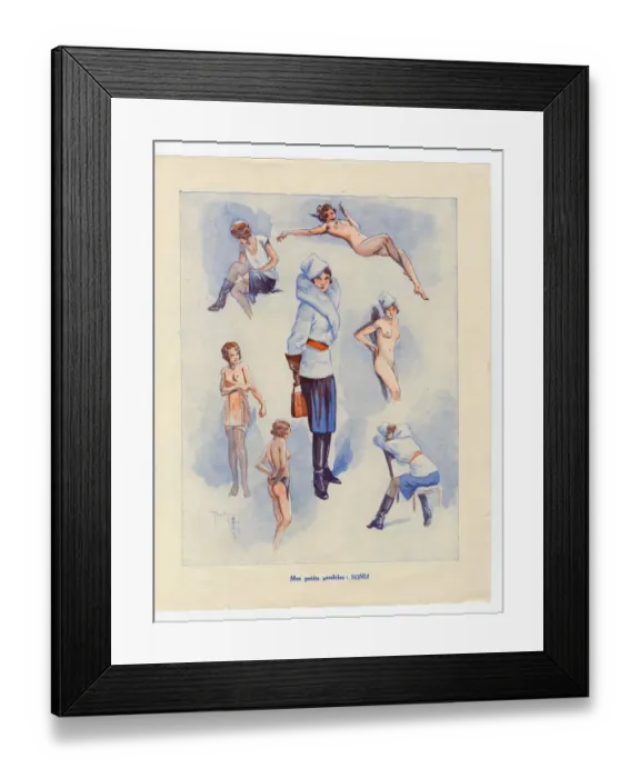 Framed Print : France Le Sourire Magazine Plate Framed Print : France Le Sourire Magazine Plate