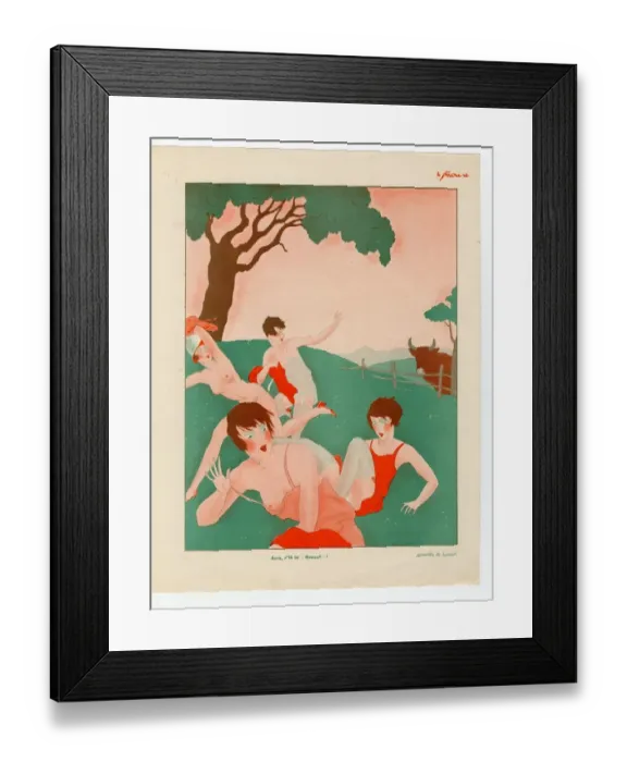 Framed Print : France Le Sourire Magazine Plate Framed Print : France Le Sourire Magazine Plate