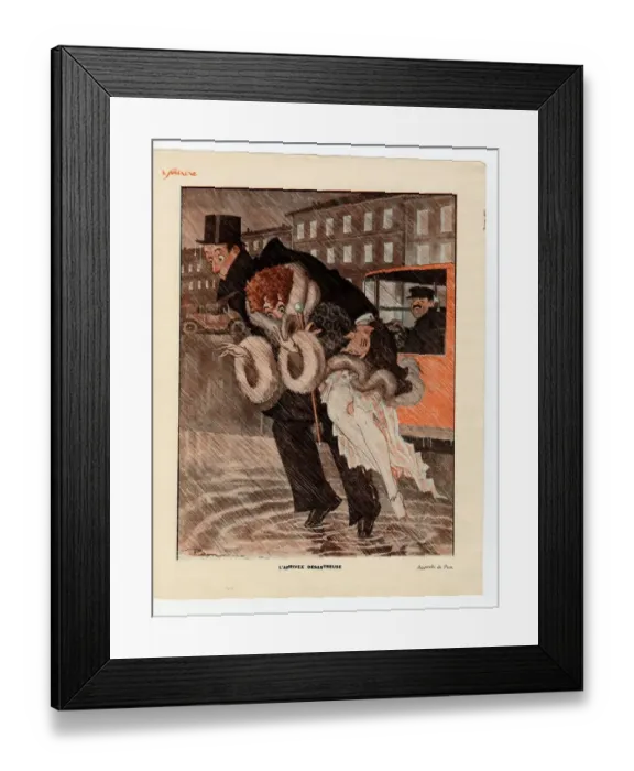 Framed Print : France Le Sourire Magazine Plate