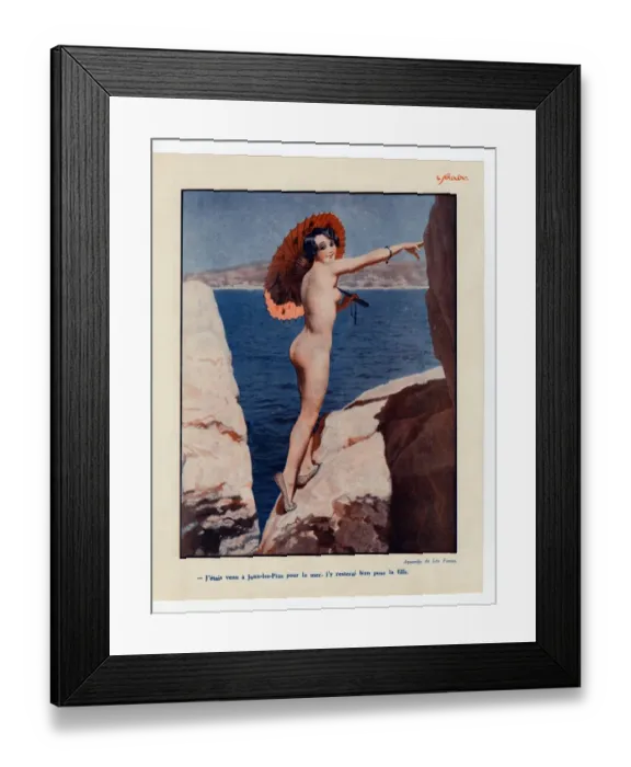 Framed Print : France Le Sourire Magazine Plate