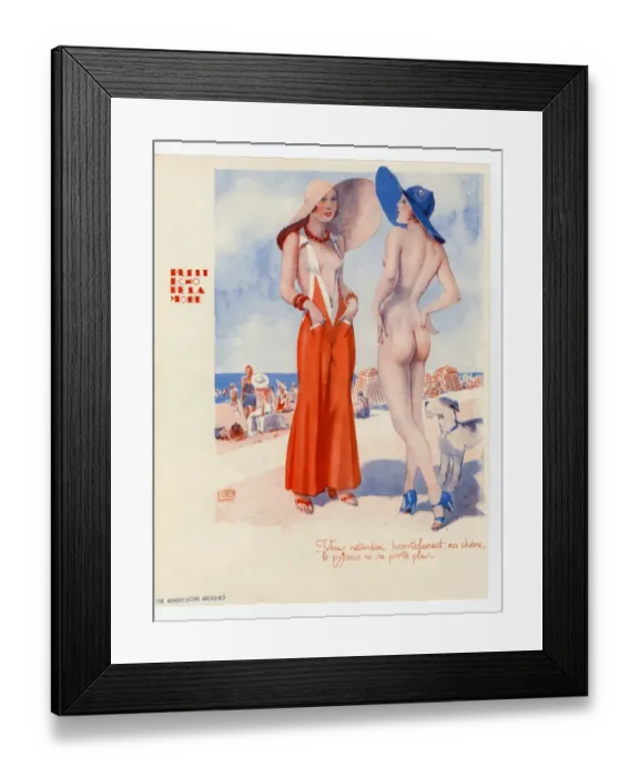 Framed Print : France Le Sourire Magazine Plate