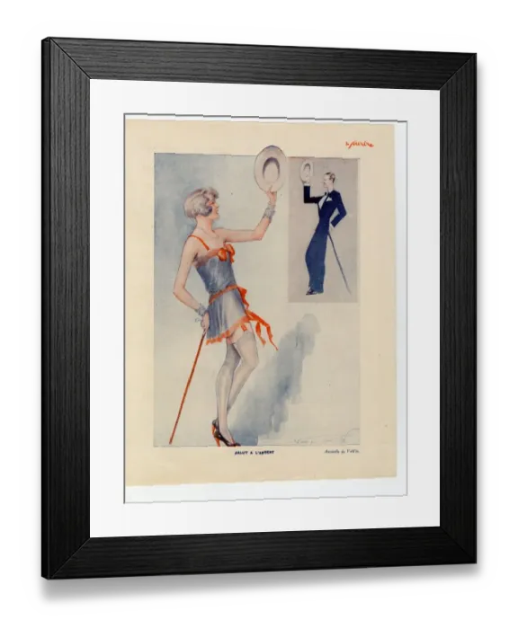 Framed Print : France Le Sourire Magazine Plate