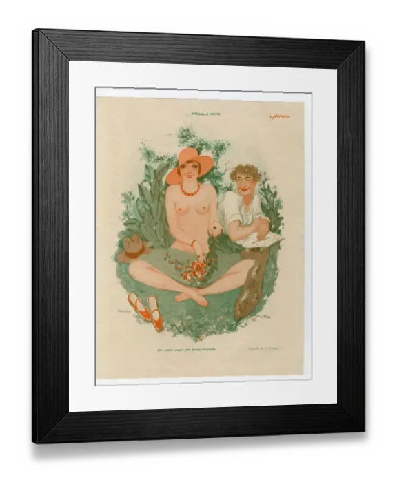 Framed Print : France Le Sourire Magazine Plate