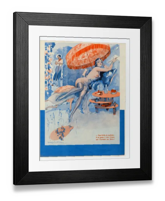 Framed Print : France Le Sourire Magazine Plate