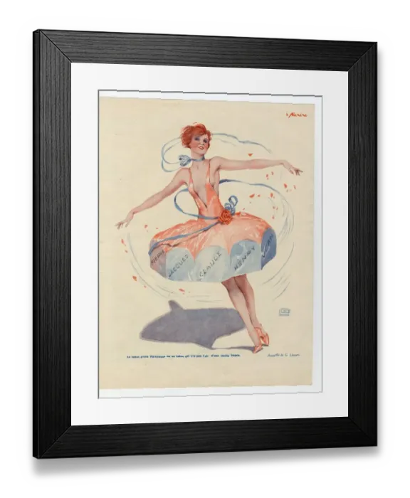 Framed Print : France Le Sourire Magazine Plate Framed Print : France Le Sourire Magazine Plate