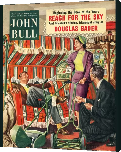 John Bull 1954 1950s UK couples shopping sun loungers magazines horticulture