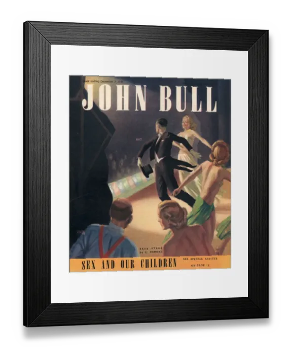Framed Print : John Bull 1946 1940s UK stage musicals dancers magazines dancing Framed Print : John Bull 1946 1940s UK stage musicals dancers magazines dancing