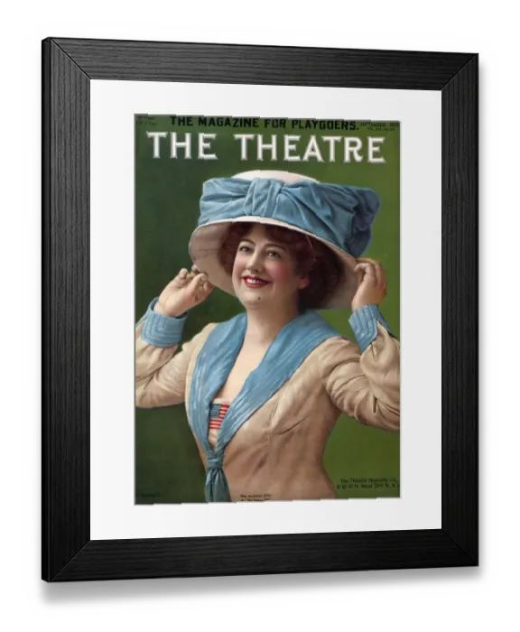Framed Print : The Theatre 1910 1910s USA magazines hats portraits womens