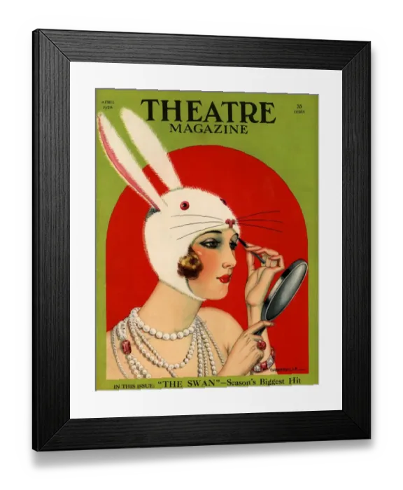 Framed Print : Theatre Magazine 1924 1920s USA magazines rabbits bunny girls make up makeup Framed Print : Theatre Magazine 1924 1920s USA magazines rabbits bunny girls make up makeup