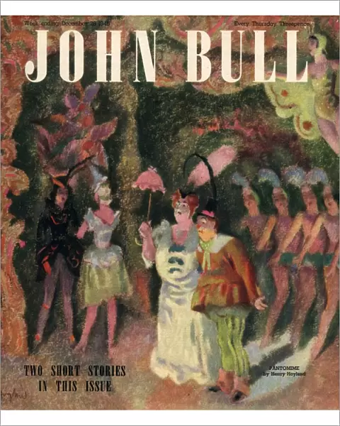 John Bull 1946 1940s UK pantomimes clowns chorus girls magazines