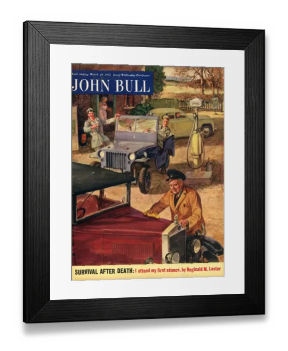 Framed Print : John Bull 1952 1950s UK cars magazines Framed Print : John Bull 1952 1950s UK cars magazines