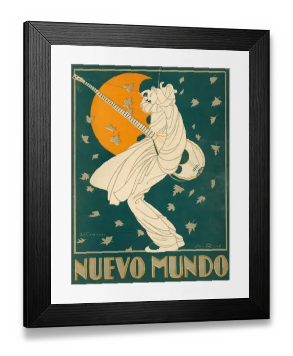 Framed Print : Nuevo Mundo 1921 1920s Spain cc masquerade clowns pierrot instruments musical Framed Print : Nuevo Mundo 1921 1920s Spain cc masquerade clowns pierrot instruments musical