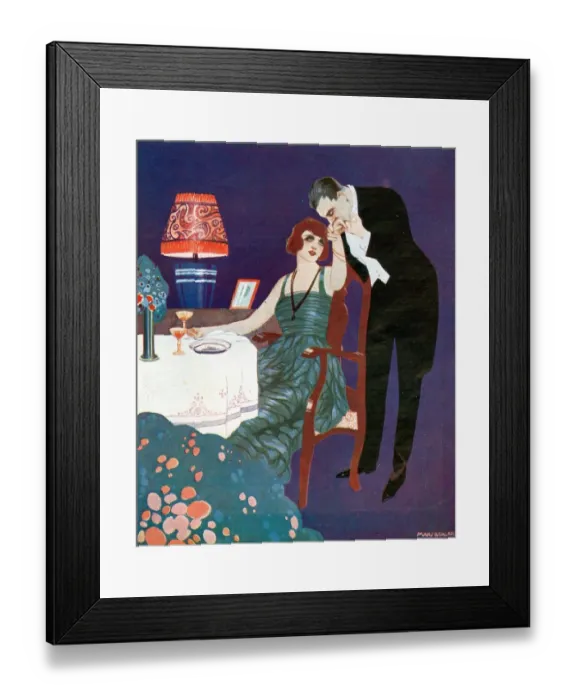 Framed Print : Chivalry 1920s Spain cc dining lamps kissing hands chivalry manners dating chivalrous Framed Print : Chivalry 1920s Spain cc dining lamps kissing hands chivalry manners dating chivalrous