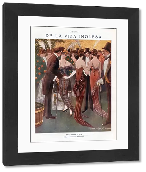 La Esfera 1915 1910s Spain cc womens mens dresses canes gentlemen evening-dress eveningwear