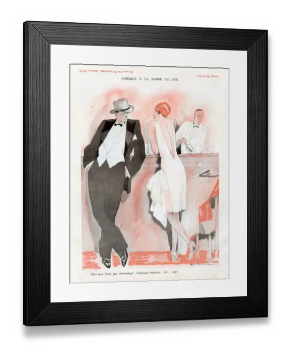 Framed Print : La Vie Parisienne 1929 1920s France cc mens evening-dress eveningwear art deco bars Framed Print : La Vie Parisienne 1929 1920s France cc mens evening-dress eveningwear art deco bars