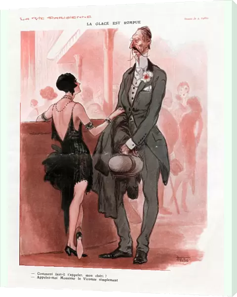 La Vie Parisienne 1929 1920s France cc opposites attract humour bars moustaches gentleman