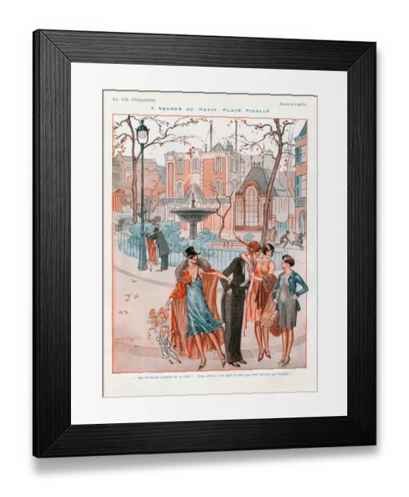Framed Print : La Vie Parisienne 1925 1920s France cc the morning after partygoers drunk drunks