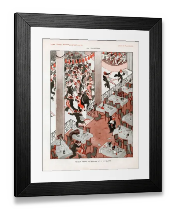 Framed Print : La Vie Parisienne 1928 1920s France cc ballrooms waiters secret drinking party Framed Print : La Vie Parisienne 1928 1920s France cc ballrooms waiters secret drinking party