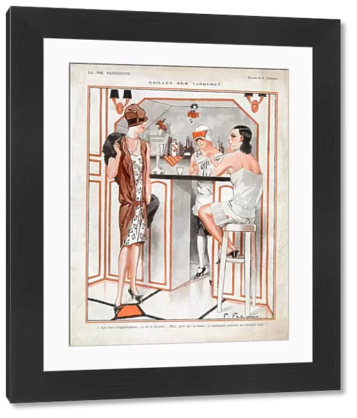 La Vie Parisienne 1927 1920s France cc girls drinking bars gossiping chatting art
