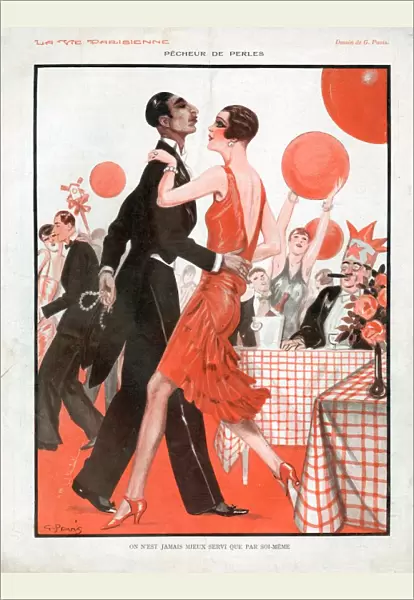 La Vie Parisienne 1929 1920s France cc stealing thieves theft balloons Art Deco party