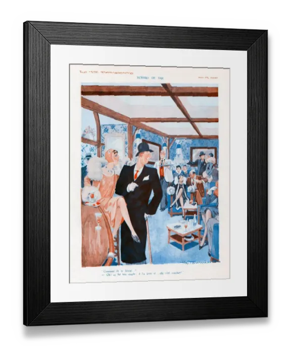 Framed Print : La Vie Parisienne 1930 1930s France cc bars drinking hotels Framed Print : La Vie Parisienne 1930 1930s France cc bars drinking hotels