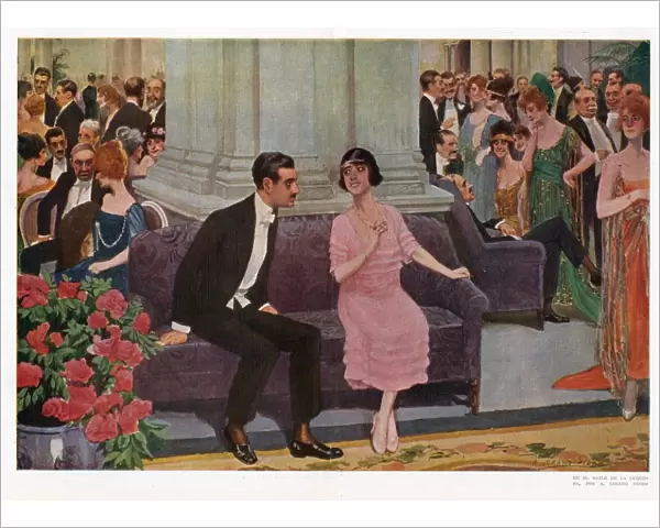 Flirting Couple at Ball 1920s France cc balls flirting party