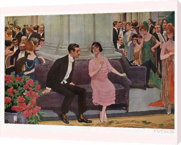 Flirting Couple at Ball 1920s France cc balls flirting party