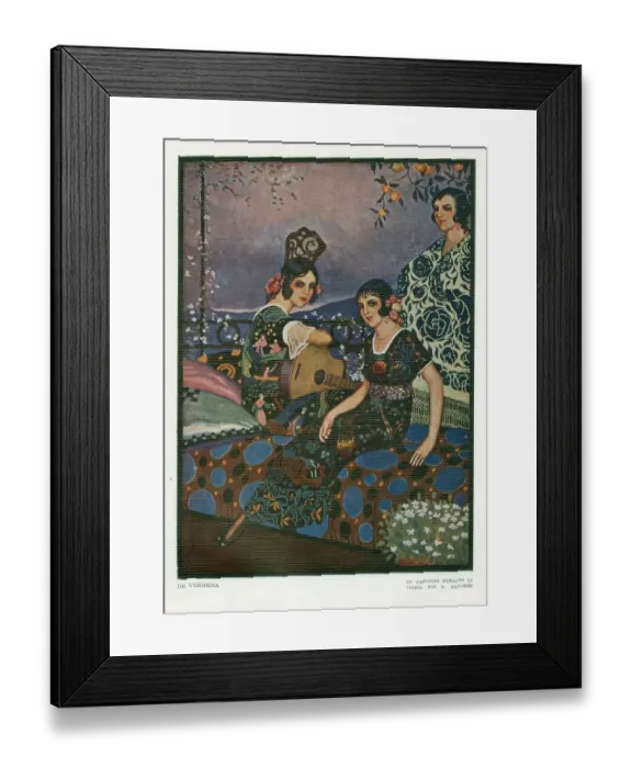 Framed Print : Spanish Guitars 1920s Spain cc instruments guitars spanish exotic musical Framed Print : Spanish Guitars 1920s Spain cc instruments guitars spanish exotic musical