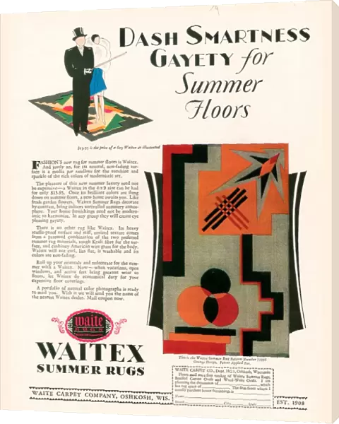 Waitex 1929 1920s USA cc gay interiors floor coverings