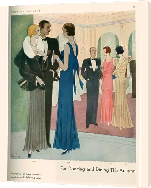 Vogue 1930 1930s UK cc pattern books womens patterns womens dresses evening-dress