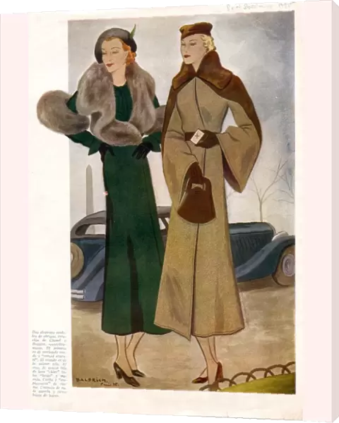 Spanish Fashion Coats 1935 1930s Spain cc womens coats