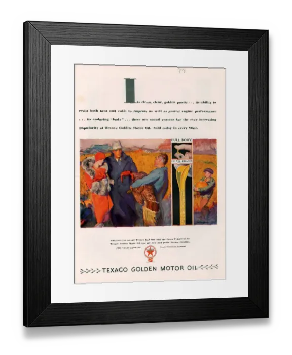 Framed Print : Texaco 1928 1920s USA cc oil gas petrol gasoline turkeys birds thanksgiving