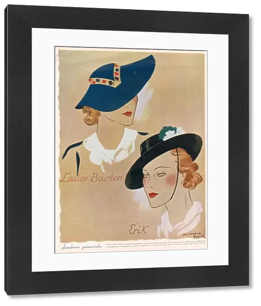 Hats 1936 1930s France cc womens hats portraits