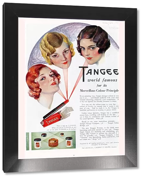 Tangee 1930 1930s UK cc make-up makeup lipsticks
