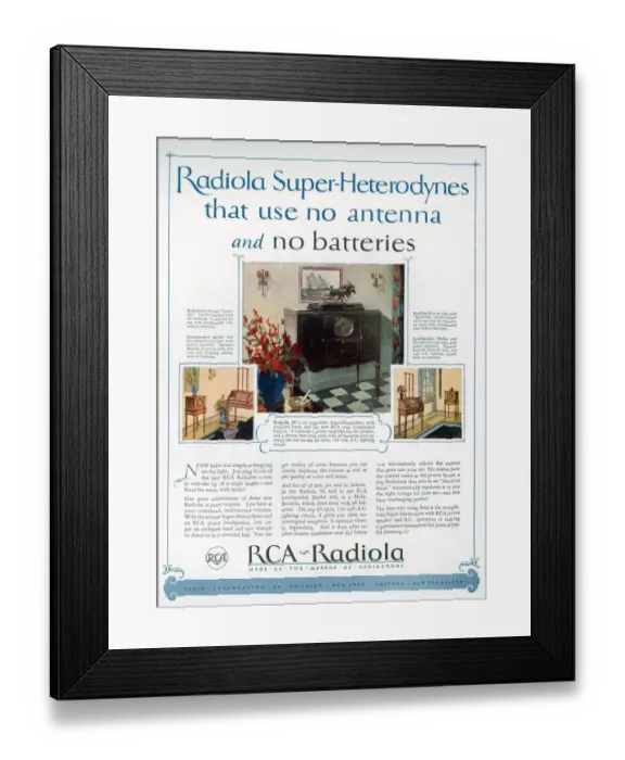 Framed Print : RCA Radiola 1926 1920s USA cc radios Framed Print : RCA Radiola 1926 1920s USA cc radios