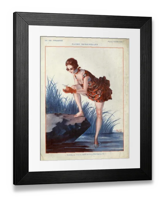 Framed Print : La Vie Parisienne 1926 1920s France cc dragonflys swimming paddleing Framed Print : La Vie Parisienne 1926 1920s France cc dragonflys swimming paddleing