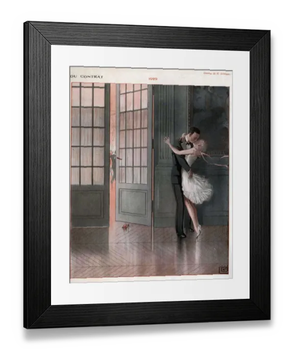 Framed Print : La Vie Parisienne 1929 1920s France cc kissing embracing hugging kisses Framed Print : La Vie Parisienne 1929 1920s France cc kissing embracing hugging kisses