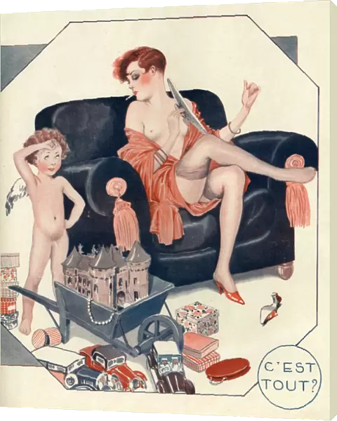 La Vie Parisienne 1927 1920s France cc cherubs erotica relaxing stockings glamour